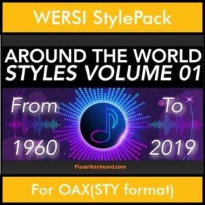 Around The World By PK Vol. 1  - Around The World - 67 Styles / Song Styles for WERSI OAX(STY format) in STY format