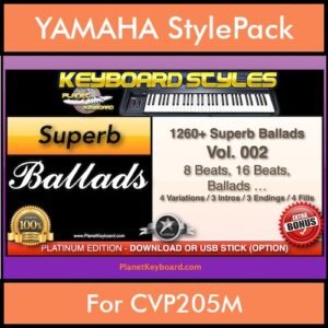 Ballads By PK Vol. 1  - 1260 Ballads Styles - 1260 Ballads Styles for YAMAHA CVP205M in STY format