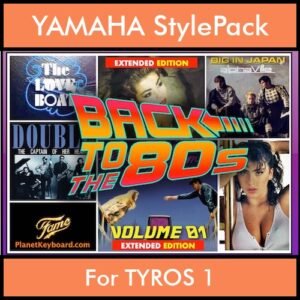 Time Traveler Series By PK Back To The 80s Vol. 1  - Extended Edition - 21 Song Styles x OTS Variations for YAMAHA TYROS 1 in STY format