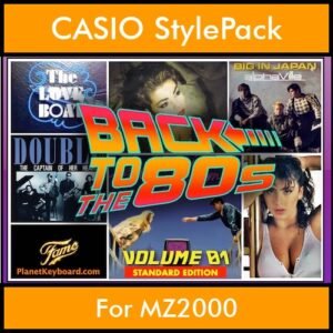 Time Traveler Series By PK Back To The 80s Vol. 1  - Standard Edition - 21 Song Styles for CASIO MZ2000 in STL format