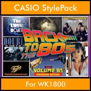 Time Traveler Series By PK Back To The 80s Vol. 1  - Standard Edition - 21 Song Styles for CASIO WK1800 in STL format