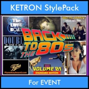 Time Traveler Series By PK Back To The 80s Vol. 1  - Standard Edition - 21 Song Styles for KETRON EVENT in KST format