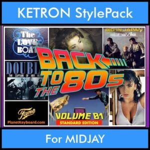 Time Traveler Series By PK Back To The 80s Vol. 1  - Standard Edition - 21 Song Styles for KETRON MIDJAY in PAT format