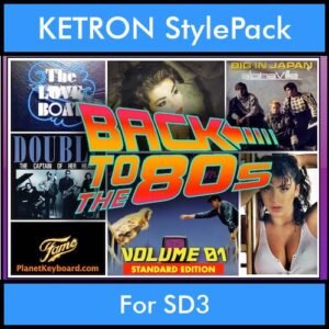 Time Traveler Series By PK Back To The 80s Vol. 1  - Standard Edition - 21 Song Styles for KETRON SD3 in PAT format