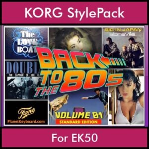 Time Traveler Series By PK Back To The 80s Vol. 1  - Standard Edition - 21 Song Styles for KORG EK50 in STY format