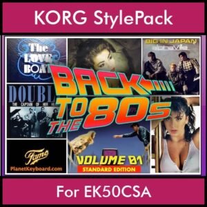 Time Traveler Series By PK Back To The 80s Vol. 1  - Standard Edition - 21 Song Styles for KORG EK50CSA in STY format