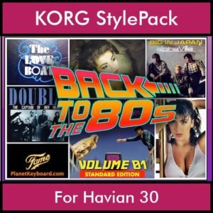 Time Traveler Series By PK Back To The 80s Vol. 1  - Standard Edition - 21 Song Styles for KORG Havian 30 in STY format