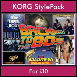 Time Traveler Series By PK Back To The 80s Vol. 1  - Standard Edition - 21 Song Styles for KORG i30 in STY format