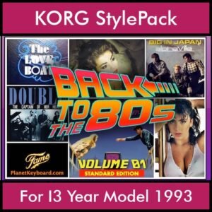 Time Traveler Series By PK Back To The 80s Vol. 1  - Standard Edition - 21 Song Styles for KORG I3 Year Model 1993 in STY format