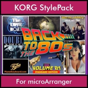 Time Traveler Series By PK Back To The 80s Vol. 1  - Standard Edition - 21 Song Styles for KORG microArranger in STY format