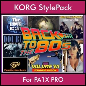Time Traveler Series By PK Back To The 80s Vol. 1  - Standard Edition - 21 Song Styles for KORG PA1X PRO in STY format