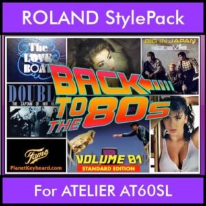 Time Traveler Series By PK Back To The 80s Vol. 1  - Standard Edition - 21 Song Styles for ROLAND ATELIER AT60SL in STL format