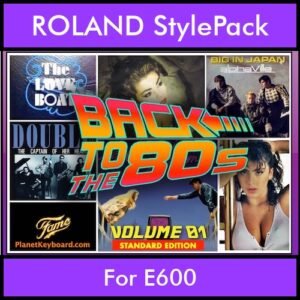 Time Traveler Series By PK Back To The 80s Vol. 1  - Standard Edition - 21 Song Styles for ROLAND E600 in STL format