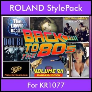 Time Traveler Series By PK Back To The 80s Vol. 1  - Standard Edition - 21 Song Styles for ROLAND KR1077 in STL format