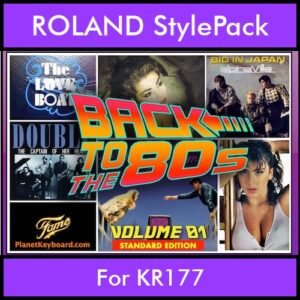 Time Traveler Series By PK Back To The 80s Vol. 1  - Standard Edition - 21 Song Styles for ROLAND KR177 in STL format