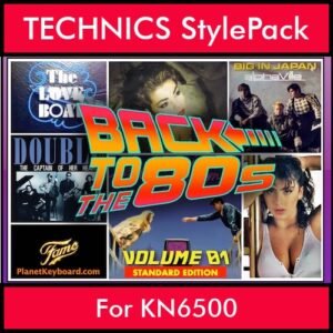 Time Traveler Series By PK Back To The 80s Vol. 1  - Standard Edition - 21 Song Styles for TECHNICS KN6500 in CMP format