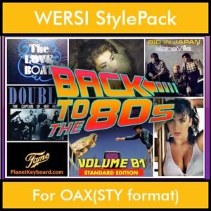 Time Traveler Series By PK Back To The 80s Vol. 1  - Standard Edition - 21 Song Styles for WERSI OAX(STY format) in STY format