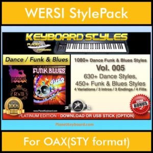 Dance Funk Blues By PK Vol. 1  - 1080 Dance Funk Blues Styles - 1080 Dance Funk Blues Styles for WERSI OAX(STY format) in STY format