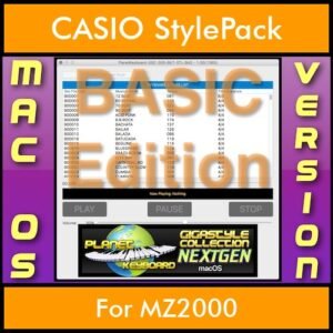 GIGASTYLECOLLECTION NEXTGEN By PK BASIC EDITION With Style Player Software Vol. 1  - FOR MAC - 9500 Styles for CASIO MZ2000 in STL format