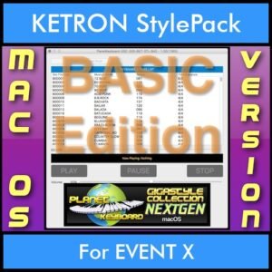 GIGASTYLECOLLECTION NEXTGEN By PK BASIC EDITION With Style Player Software Vol. 1  - FOR MAC - 9500 Styles for KETRON EVENT X in KST format