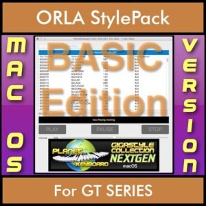 GIGASTYLECOLLECTION NEXTGEN By PK BASIC EDITION With Style Player Software Vol. 1  - FOR MAC - 9500 Styles for ORLA GT SERIES in STL format