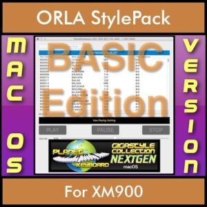 GIGASTYLECOLLECTION NEXTGEN By PK BASIC EDITION With Style Player Software Vol. 1  - FOR MAC - 9500 Styles for ORLA XM900 in STL format