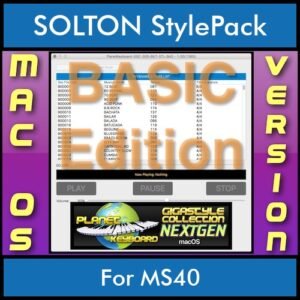 GIGASTYLECOLLECTION NEXTGEN By PK BASIC EDITION With Style Player Software Vol. 1  - FOR MAC - 9500 Styles for SOLTON MS40 in PAT format