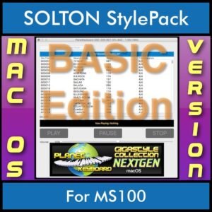 GIGASTYLECOLLECTION NEXTGEN By PK BASIC EDITION With Style Player Software Vol. 1  - FOR MAC - 9500 Styles for SOLTON MS100 in PAT format