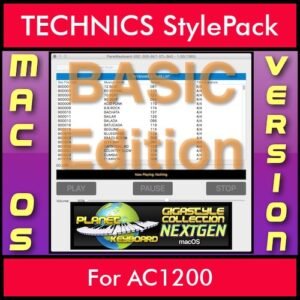 GIGASTYLECOLLECTION NEXTGEN By PK BASIC EDITION With Style Player Software Vol. 1  - FOR MAC - 9500 Styles for TECHNICS AC1200 in CMP format