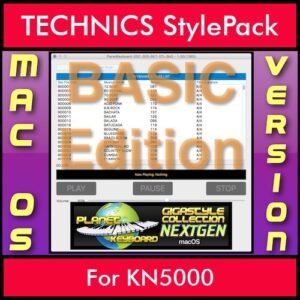 GIGASTYLECOLLECTION NEXTGEN By PK BASIC EDITION With Style Player Software Vol. 1  - FOR MAC - 9500 Styles for TECHNICS KN5000 in CMP format