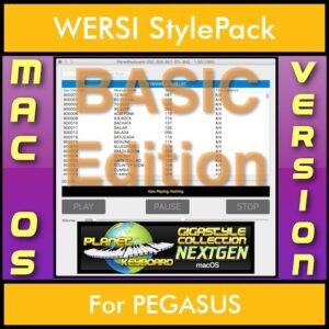 GIGASTYLECOLLECTION NEXTGEN By PK BASIC EDITION With Style Player Software Vol. 1  - FOR MAC - 9500 Styles for WERSI PEGASUS in STY format