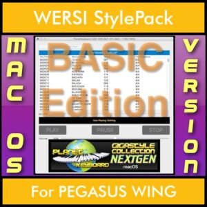 GIGASTYLECOLLECTION NEXTGEN By PK BASIC EDITION With Style Player Software Vol. 1  - FOR MAC - 9500 Styles for WERSI PEGASUS WING in STY format