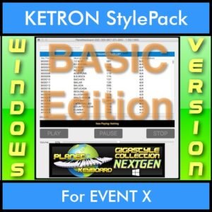 GIGASTYLECOLLECTION NEXTGEN By PK BASIC EDITION With Style Player Software Vol. 1  - FOR PC - 9500 Styles for KETRON EVENT X in KST format