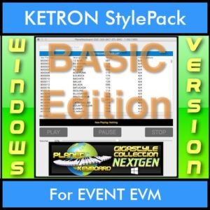 GIGASTYLECOLLECTION NEXTGEN By PK BASIC EDITION With Style Player Software Vol. 1  - FOR PC - 9500 Styles for KETRON EVENT EVM in KST format