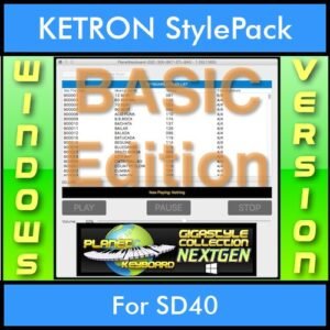 GIGASTYLECOLLECTION NEXTGEN By PK BASIC EDITION With Style Player Software Vol. 1  - FOR PC - 9500 Styles for KETRON SD40 in KST format