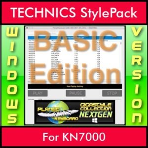 GIGASTYLECOLLECTION NEXTGEN By PK BASIC EDITION With Style Player Software Vol. 1  - FOR PC - 9500 Styles for TECHNICS KN7000 in CMP format