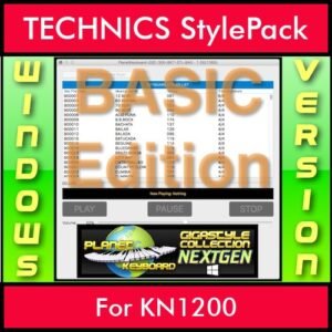 GIGASTYLECOLLECTION NEXTGEN By PK BASIC EDITION With Style Player Software Vol. 1  - FOR PC - 9500 Styles for TECHNICS KN1200 in CMP format
