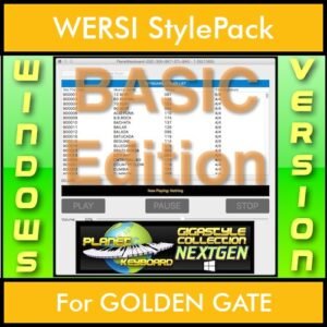 GIGASTYLECOLLECTION NEXTGEN By PK BASIC EDITION With Style Player Software Vol. 1  - FOR PC - 9500 Styles for WERSI GOLDEN GATE in STY format