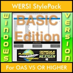 GIGASTYLECOLLECTION NEXTGEN By PK BASIC EDITION With Style Player Software Vol. 1  - FOR PC - 9500 Styles for WERSI OAS V5 OR HIGHER in STO format