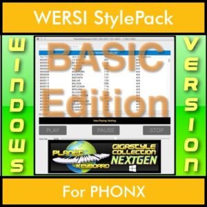 GIGASTYLECOLLECTION NEXTGEN By PK BASIC EDITION With Style Player Software Vol. 1  - FOR PC - 9500 Styles for WERSI PHONX in STY format