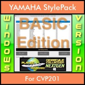 GIGASTYLECOLLECTION NEXTGEN By PK BASIC EDITION With Style Player Software Vol. 1  - FOR PC - 9500 Styles for YAMAHA CVP201 in STY format