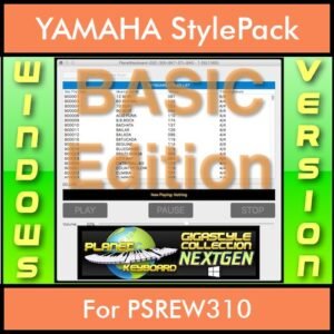 GIGASTYLECOLLECTION NEXTGEN By PK BASIC EDITION With Style Player Software Vol. 1  - FOR PC - 9500 Styles for YAMAHA PSREW310 in STY format