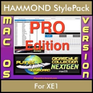 GIGASTYLECOLLECTION NEXTGEN By PK PROFESSIONAL EDITION With Style Player Software Vol. 1  - FOR MAC - 9800 Styles for HAMMOND XE1 in PAT format