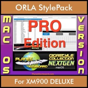 GIGASTYLECOLLECTION NEXTGEN By PK PROFESSIONAL EDITION With Style Player Software Vol. 1  - FOR MAC - 9800 Styles for ORLA XM900 DELUXE in STL format