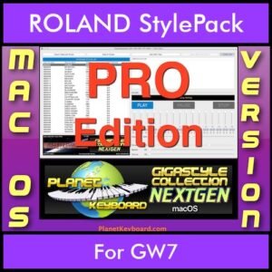 GIGASTYLECOLLECTION NEXTGEN By PK PROFESSIONAL EDITION With Style Player Software Vol. 1  - FOR MAC - 9800 Styles for ROLAND GW7 in STL format