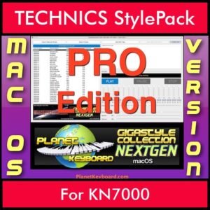 GIGASTYLECOLLECTION NEXTGEN By PK PROFESSIONAL EDITION With Style Player Software Vol. 1  - FOR MAC - 9800 Styles for TECHNICS KN7000 in CMP format