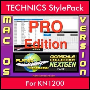 GIGASTYLECOLLECTION NEXTGEN By PK PROFESSIONAL EDITION With Style Player Software Vol. 1  - FOR MAC - 9800 Styles for TECHNICS KN1200 in CMP format