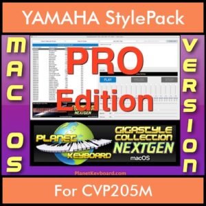 GIGASTYLECOLLECTION NEXTGEN By PK PROFESSIONAL EDITION With Style Player Software Vol. 1  - FOR MAC - 9800 Styles for YAMAHA CVP205M in STY format