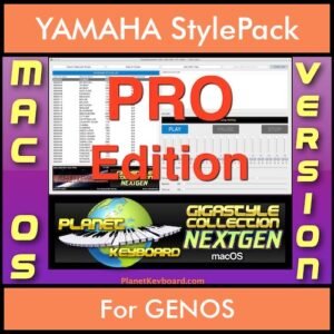 GIGASTYLECOLLECTION NEXTGEN By PK PROFESSIONAL EDITION With Style Player Software Vol. 1  - FOR MAC - 9800 Styles for YAMAHA GENOS in STY format