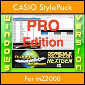 GIGASTYLECOLLECTION NEXTGEN By PK PROFESSIONAL EDITION With Style Player Software Vol. 1  - FOR PC - 9800 Styles for CASIO MZ2000 in STL format